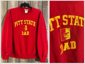 Pitt State Gorillas Dad Rundhalsausschnitt Sweatshirt Herren rot Medium bestickt Vintage - Bild 1 von 8