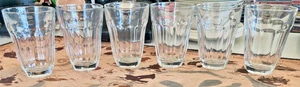 6 x Pasabahce Palaks Barock Klar 10 Tafeln Saftglas Becher Türkische Türkei - Bild 1 von 9