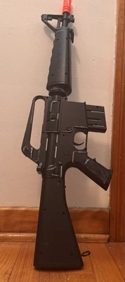 Airsoft Double Eagle Car-15 Spring Powered Rifle Black Airsoft Gun - Image 1 of 2