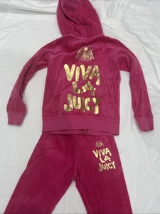Viva La Juicy Girls Pink Juicy Couture Tracksuit Age 4 - Picture 1 of 6