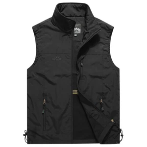 Mens Vest Waistcoat Utility Photographer Fishing Vest Sports Workwear Fisherman - Picture 1 of 16