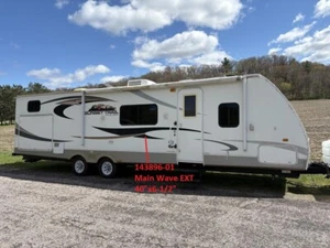 CROSSROADS RV 2010 SUNSET TRAIL DECALS 40x6.5" MAIN WAVE EXT STRIPES L&R CAMPER - Picture 1 of 4