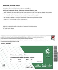 Sammler Used Ticket SV Werder Bremen - FC Bayern München 06.05.23 FCB