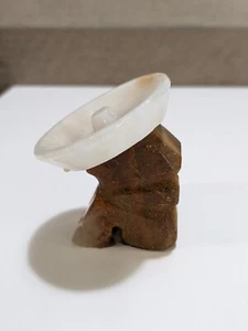VINTAGE CALCIT HEILUNGSSTEIN - Siesta schlafender Mann mit Sombrero Figur - Bild 1 von 7