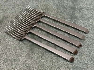 5 Cutipol Portugal Stainless Flatware Glossy ERGO Dessert Salad Forks 6 3/4" - Image 1 of 4
