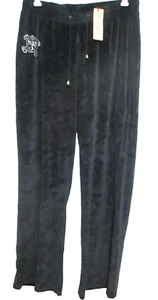Neu mit Etikett Damen-Loungehose Vintage schwarz Velours Größe 1X - Bild 1 von 6
