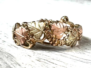Black Hills Gold CCO Coleman Co Grapevine Design Ring Size 9  - Picture 1 of 11