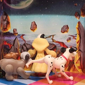 VINTAGE Lot of 3 Disney 101 Dalmatians Figurine McDonalds 90s Happy Meal Toys - Picture 1 of 2