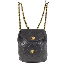 Chanel Black Lambskin Large Duma Backpack 28623