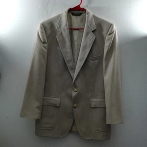 John Alexander Beige Convertible Collar 5 pocket 2-Button Suit Jacket - Picture 1 of 12