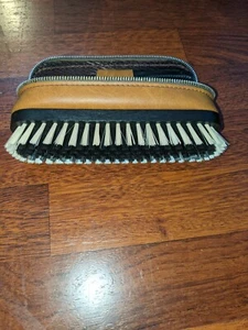 VINTAGE SHOE SHINE BRUSH TRAVEL GROOMING KIT MADE IN WEST GERMANY SERXL - Picture 1 of 4