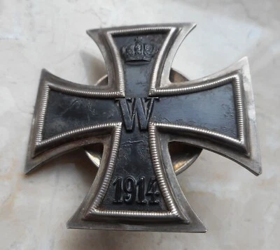 Orden Preußen Eisernes Kreuz 1 Klasse EK  1wk 800 Silber Schraubscheibe Godet - Bild 1 von 4