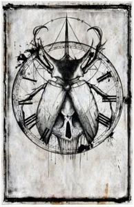 Death Beetle Scarab Cicada Insect Original Art Artwork Poster Print Wallart - Picture 1 of 1