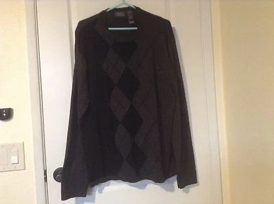 CRAZY HORSE BY LIZ CLAIBORNE SUÉTER MANGA LARGA HOMBRE TALLA XL NEGRO GRIS  Foto 1 de 4