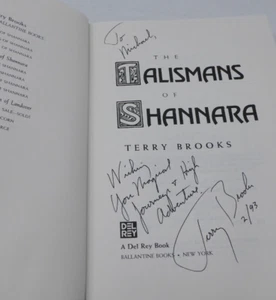 *SIGNED* The Talismans of Shannara by Terry Brooks (Hardcover, 1993, 1st Ed.) - Imagen 1 de 19
