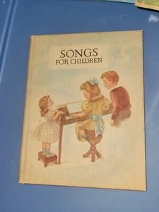 Songs for Children 1950 C.R. Gibson & Company Vtg Religious songbook Illustrated - Bild 1 von 8