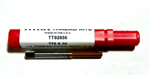 1pc) 8-36 H4 THREAD ROLL FORM BOTTOM TAP TIN COATED TITAN USA TT92856      TT93 - Picture 1 of 4