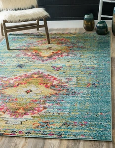 Vita Collection Over-Dyed Southwestern Tribal Vintage Area Rug, Rectangular 5' 0 - Picture 1 of 10