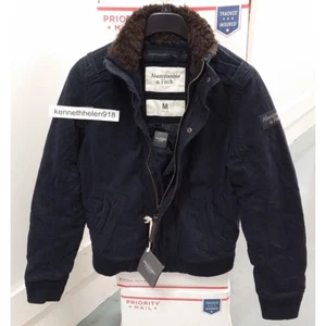 ABERCROMBIE & FITCH BEAR BROOK JACKE MANTEL MARINEBLAU HERREN GRÖSSE MEDIUM - Bild 1 von 6
