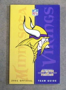 MINNESOTA VIKINGS NFL FOOTBALL MEDIA GUIDE - 2001 - NEAR MINT - Bild 1 von 1