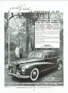 Publicité Advertising 049 1950 nouvelle 13cv Salmson Randonnée - Picture 1 of 1