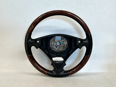 ⭐2003-2010 PORSCHE CAYENNE TURBO VOLANTE MADEIRA COURO PRETO RODA FABRICANTE DE EQUIPAMENTO ORIGINAL LOTE 2529 - Imagem 1 de 4