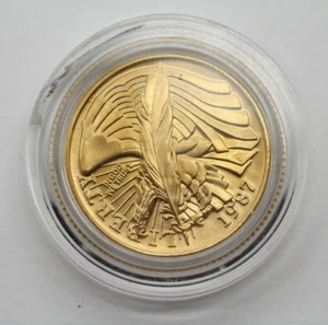 1987 LIBERTY FIVE DOLLAR GOLDMÜNZE UNZIRKULIERT NEUWERTIG - Bild 1 von 2