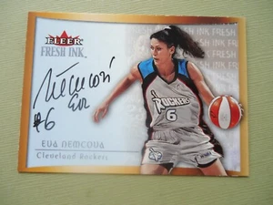 Tarjeta de baloncesto autografiada por Eva Nemcova - Fleer WNBA 2000 - Cleveland Rockers - Imagen 1 de 2