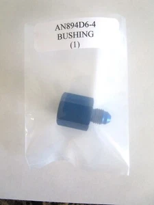 AN894D6-4 Bushing 3/8" Tube Int. & 1/4" Tube Ext. OD Fitting Aluminum Blue - Picture 1 of 5