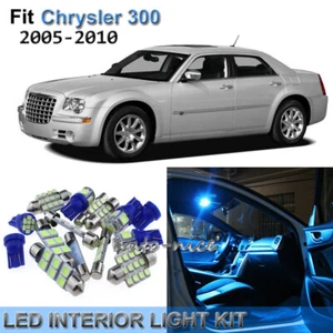 12x Premium Ice Blue LED Interior Lights Kit For 2005 - 2010 Chrysler 300 - Picture 1 of 11