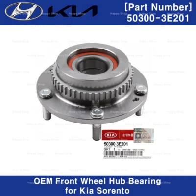 503003E201 Cojinete de cubo de rueda delantera genuino OEM para Kia Sorento 2003-2008 Foto 1 de 2
