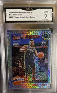 2019 Panini Hoops Premium Mojo Prizm Silver Zion Williamson Rookie Mint 9 - Picture 1 of 3
