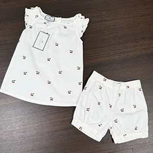 Petite Plume Pajama Set Cherries - Girls 3 - New - Read - Picture 1 of 17