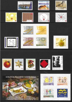 Schweiz 2008 postfrisch Jahrgangssatz + J386/389, LP22. LW 6 & 3 Vögel Katze 167£ - Bild 1 von 2