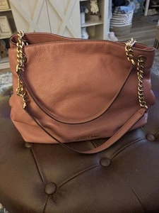 Michael Kors Pink Handbag Gold Chains - Picture 1 of 9