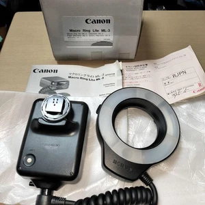 Canon Macro Ring Lite ML-3 Macro Flash Light with Power Check Function New - Picture 1 of 11