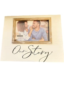 Marco de fotos Malden International - “Nuestra historia” en marfil. "Tiene una foto de 4x 6""" - Imagen 1 de 2