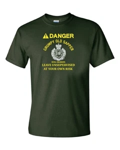 Royal Engineers T-Shirt, Grumpy Sapper, British Army, Military - Picture 1 of 8