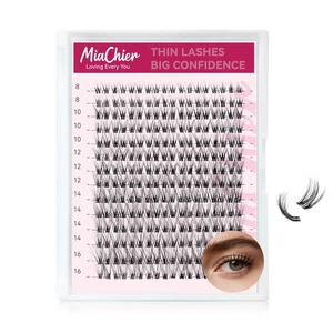 False EyeLashes Invisible Band Lash Clusters, 8-16mm C Curl 126pcs, Natural Wisp - Picture 1 of 8