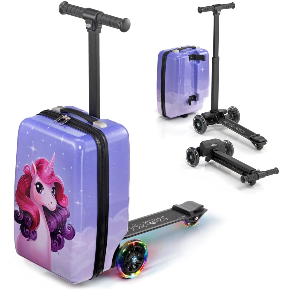 Equipaje Scooter 4 en 1 Desmontable para Niños - Maleta de Paseo con Extraíble... Foto 1 de 4