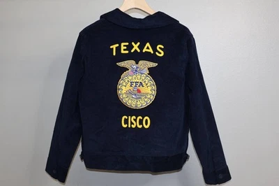 Chaqueta de Pana FFA De Colección Texas Cisco Azul 42R XL Future Farmers of America Foto 1 de 4