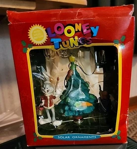VTG Bugs Bunny & Tree & Carrots Looney Tunes Solar Motion 4" Christmas Ornament - Picture 1 of 8