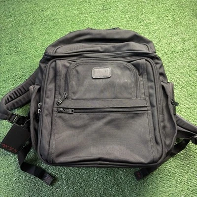 Tumi Business Padded Laptop Black Ballistic Backpack Bag Large Laptop EUC Foto 1 de 4