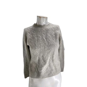 Brooks Brothers Women's Sweater Small Cream Pure Cashmere Cable Knit Crew - Picture 1 of 6
