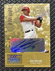 JOSE GUILLEN 2005 Leaf Century Mirror Gold SSP Auto /25 Reds Angels RARE - Picture 1 of 2