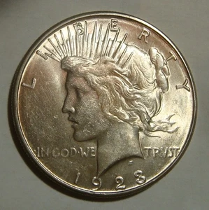 1923-S Peace Silber Dollar 1 Dollar Stempelglanz - Bild 1 von 2