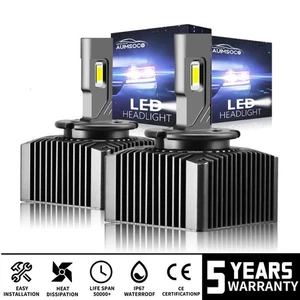 Led Headlight Bulbs Replace 55w D5S D5R HID Xenon Super White Conversion Kit - Picture 1 of 13