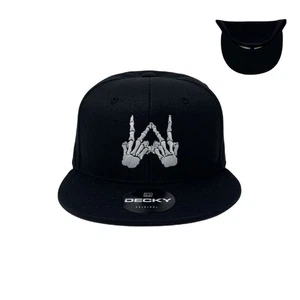 Westside Bones Snapback Hat All Black - Picture 1 of 7