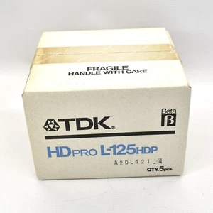 TDK Beta HD Pro L-125 hdp Estuche Sellado de 5 Cinta Blanca De Colección Alta Calidad Nuevo - Imagen 1 de 5