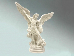 Figurine Figure San Saint Michael Archangel Decorative White